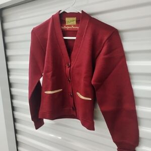 DEHAN 1930's College Button-up Cardigan Sweater Size Small